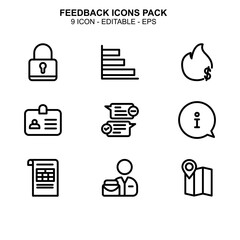 Feedback icon or logo isolated sign symbol vector illustration - Collection of high quality black style vector icons 
