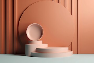 Minimalist stage design for product photography