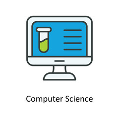 computer science Vector Fill outline Icons. Simple stock illustration stock