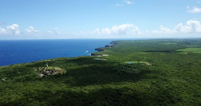 Cliff in the north of Guadeloupe filmed by Drone