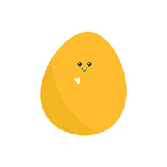 Happy Easter vector Egg yellow , modern cute funny design. Perfect for a poster, cover, or postcard