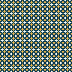 Vector seamless geometric design with golden and white stars