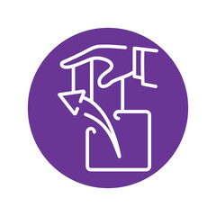 Link manipulation olor line icon. Pictogram for web page