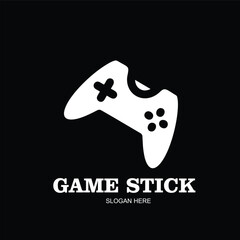Free vector game stick logo template design illustration