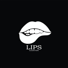 Free vector lips logo template design illustration