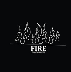 Free vector fire logo template design illustration