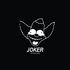 Free vector joker logo template design illustration