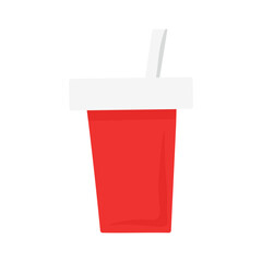 Cup with a straw