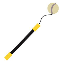 A toy for cats, animals, with a ball on a stick.