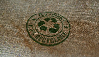 Eco friendly recycling stamp and stamping