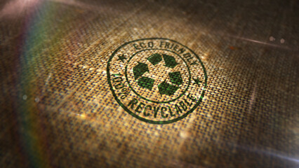 Eco friendly recycling stamp and stamping
