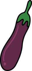 Eggplant drawing isolated