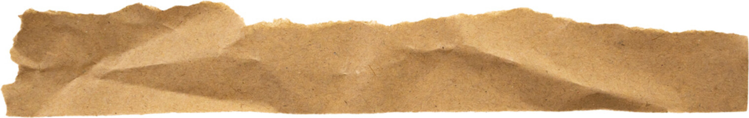 Brown Cardboard paper piece isolated on white background