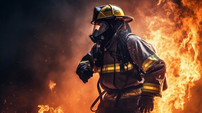 bombero luchando