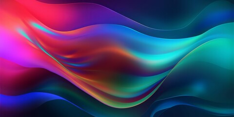 Banner design on colorful background. Vibrant style template. Texture backdrop. Modern illustration. Iridescent, background. Colorful bright neon template. Gradient rainbow pattern.