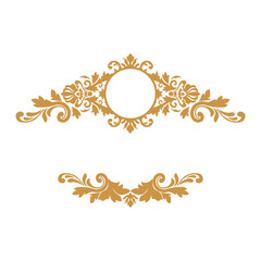 gold  damask pattern frame