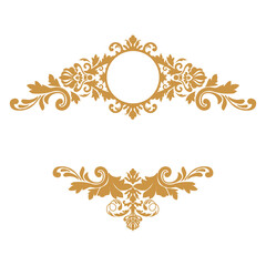 gold  damask pattern frame