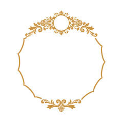 gold  damask pattern frame