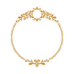gold  damask pattern frame