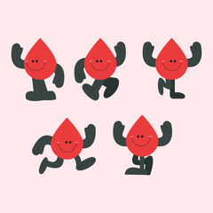 A cute blood cells illustration sets that will add a touch of whimsy to any medical or scientific project.