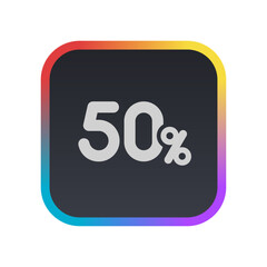 50% - Pictogram (icon) 