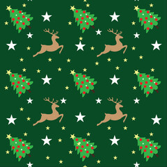 Free vector merry christmas seamless pattern