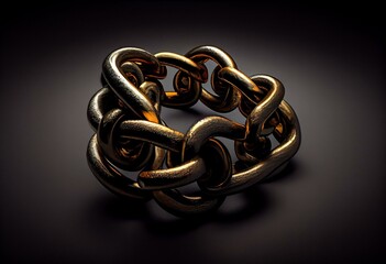 chain isolated on white. Generative AI