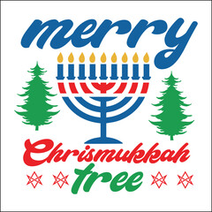 Merry Chrismukkah tree SVG