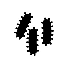 Bacteria icon vector. Virus illustration sign. microbe symbol. biology logo.