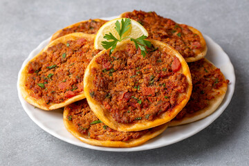 Turkish Food Findik Lahmacun -Mini Pizza