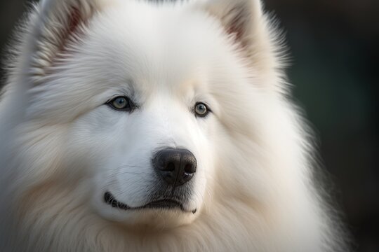 Samoyed dog. AI generation