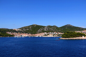 Small and beautiful town Hvar on island Hvar, Croatia.