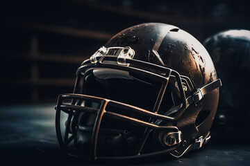 Fototapeta premium american football helmet, generative ai