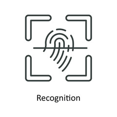 recognition  Vector  outline Icons. Simple stock illustration stock