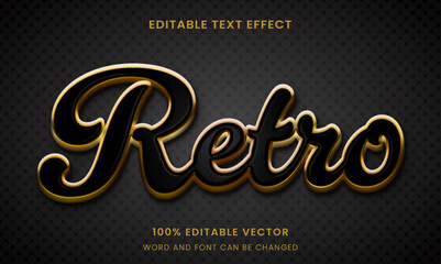 golden classic graphic style editable text effect	