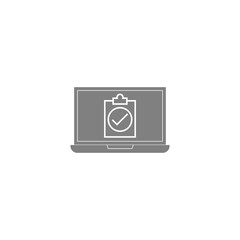 Obraz premium Online survey sign icon isolated on transparent background