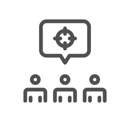 Obraz premium Target and goal related icon outline and linear symbol. 