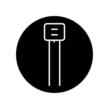 Varactor diodes black line icon. Pictogram for web page