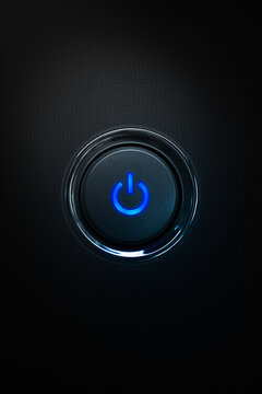 Contemporary round shaped black button