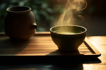 Obraz na płótnie Canvas Japanese Tea, generative ai