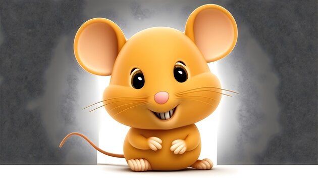 mouse cartoon background, Generative AI