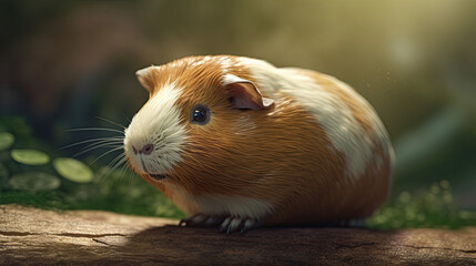 Furry and Fabulous: Exquisite Realism in Guinea Pig Illustrations, Generative AI