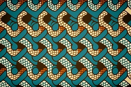 Serpentine Swirls: Snake Pattern, Generative AI