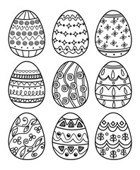 Fototapeta premium set of easter eggs vector