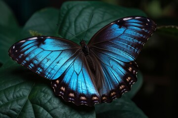butterfly on a leaf made with generative ai