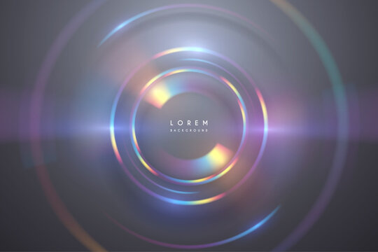 Abstract color circle light effect background