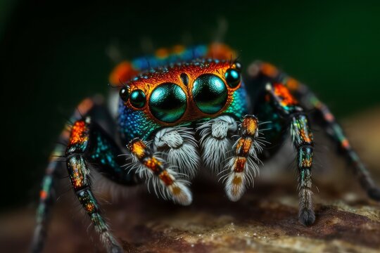 macro of a spider made with generative ai