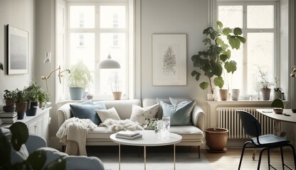 modern living room, AI-generated