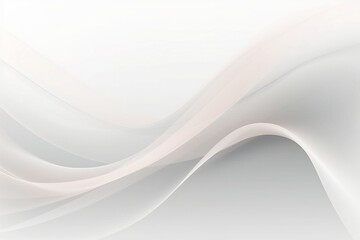 Simple White Background with Soft Colored Smooth Lines