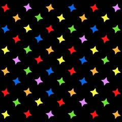 seamless pattern with colorful stars